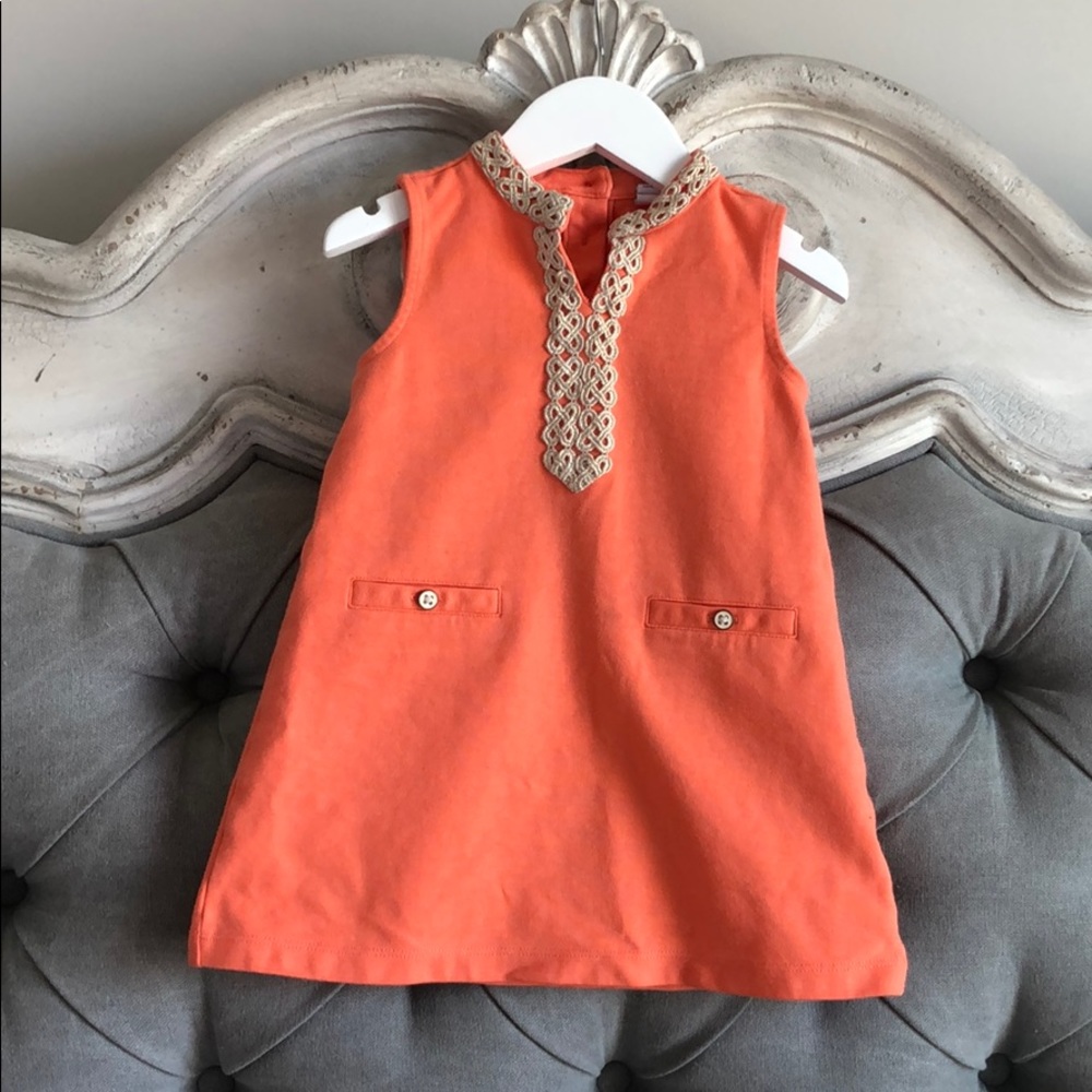 Janie & Jack Orange summer dress embroidered 2T